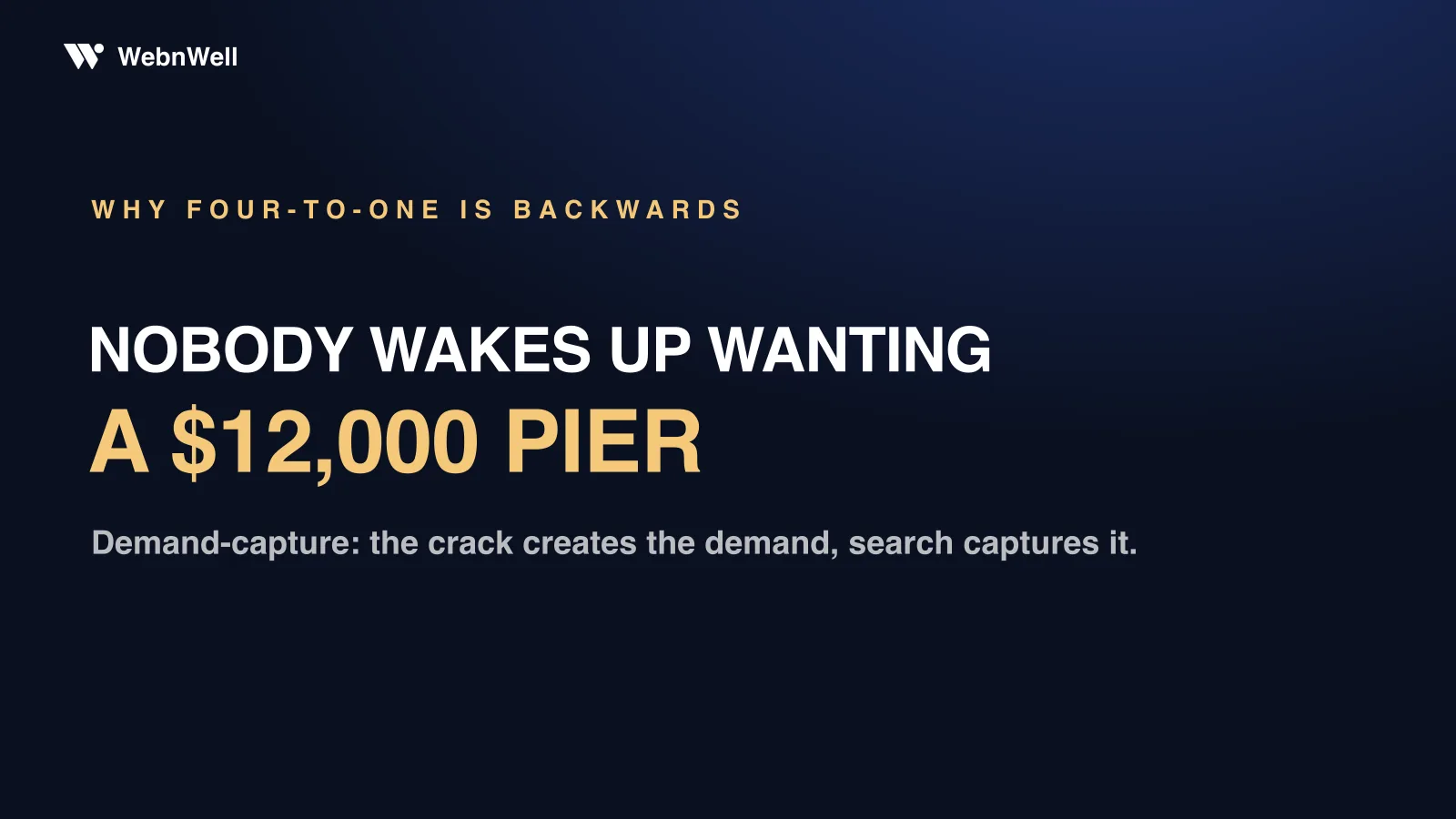 Foundation repair is a demand-capture trade: the crack creates the demand and search captures it